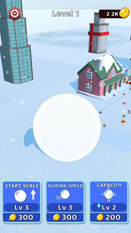 雪球滚落爆炸游戏