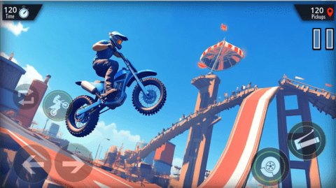 试骑摩托车疯狂特技(Trial bike moto mad stunts) 第4张图