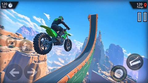 试骑摩托车疯狂特技(Trial bike moto mad stunts)游戏