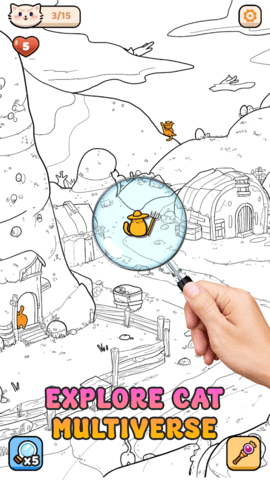 寻找隐藏的喵喵：猫搜索(Find Hidden Meow: Cat Search)游戏