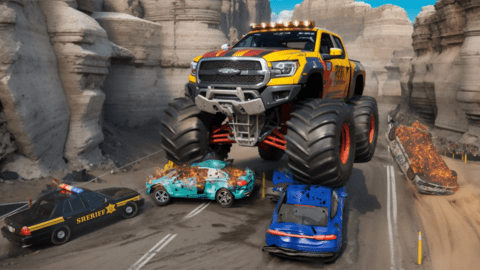 怪物卡车特技(Monster Truck Stunts)游戏
