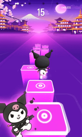 Kuromi瓷砖节拍3D(Kuromi Tiles Beat 3D)游戏