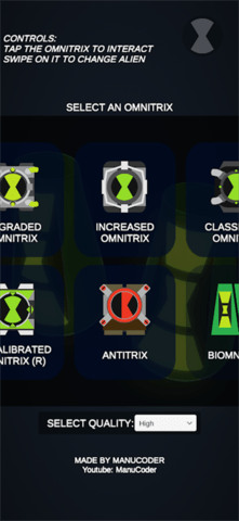 少年骇客模拟器(Omnitrix Simulator)游戏