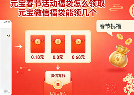 元宝微信福袋能领几个？
