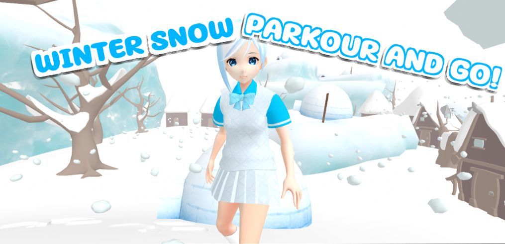 冬季冰雪奥比动漫女孩跑酷 第1张图
